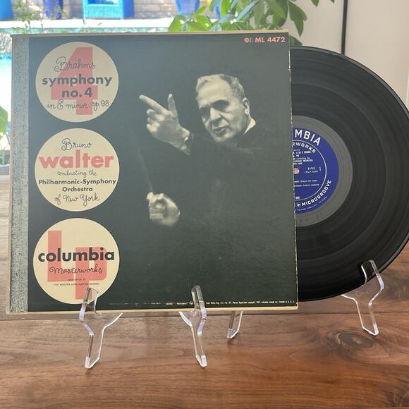 Brahms Symphony No. 4 in E Minor Op. 98 LP 1955 Bruno Walter Columbia ML 4472 - Picture 1 of 7